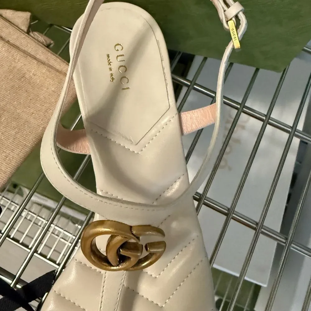 Gucci Women's Cream Sandals brand new size 10 - Picture 3 of 5